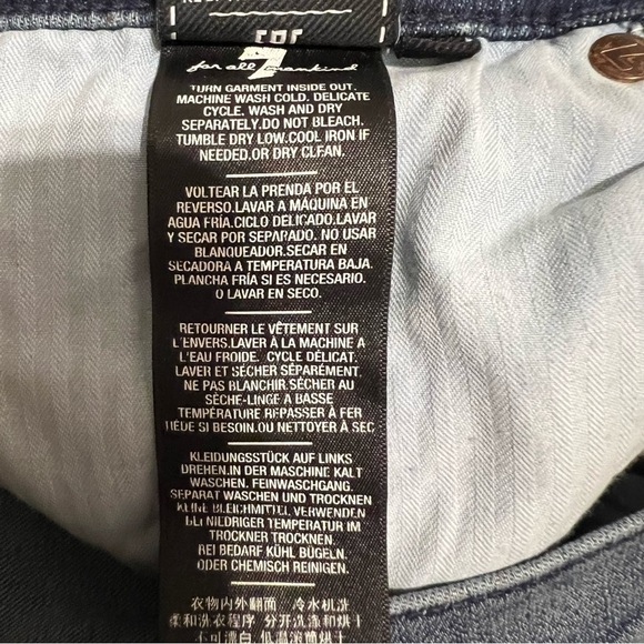 7 For All Mankind Blair Skinny Ankle Jean Pant Size 31 - Picture 7 of 9